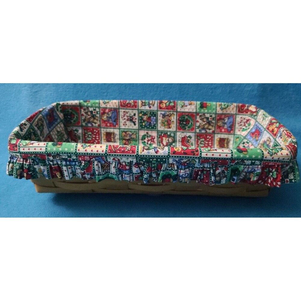 Longaberger 1998 Cracker Basket w/ Christmas Liner